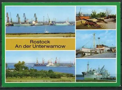 (1402) Rostock / An der Unterwarnow - n. gel. - DDR - Bild und Heimat