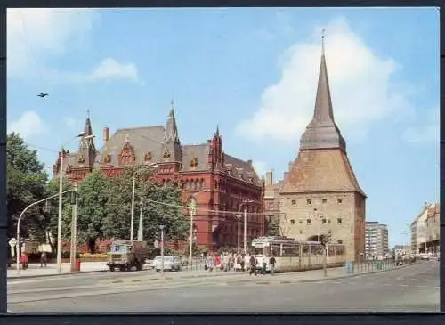 (1391) Rostock / Steintor / Straßenbahn / Lkw W 50 - n. gel. - DDR  - Bild und Heimat