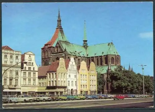 (1385) Rostock / Ernst-Thälmann-Platz / Pkw - n. gel. - DDR - Bild und Heimat