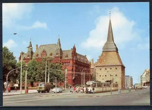 (1376) Rostock / Steintor / Straßenbahn / Lkw W 50 - n. gel. - DDR - Bild und Heimat