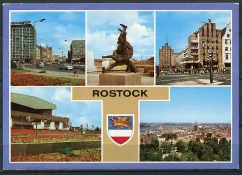 (1369) Rostock / Mehrbildkarte - n. gel. - DDR - Bild und Heimat
