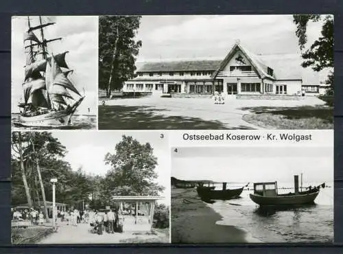 (1350) Ostseebad Koserow / Mehrbildkarte s/w - gel. - DDR - Bild und Heimat
