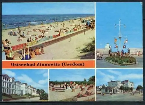 (1343) Ostseebad Zinnowitz / Mehrbildkarte - n. gel. - DDR Bild und Heimat