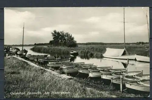 (1330) Ostseebad Zinnowitz / Am Achterwasser - gel. 1957 - DDR