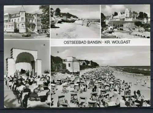 (1316) Ostseebad Bansin / Mehrbildkarte s/w - gel. 1981 - DDR - Bild und Heimat