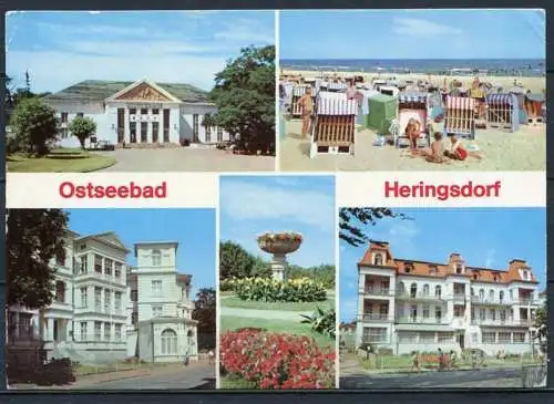 (1307) Ostseebad Heringsdorf / Mehrbildkarte - gel. 1979 - DDR - Bild und Heimat