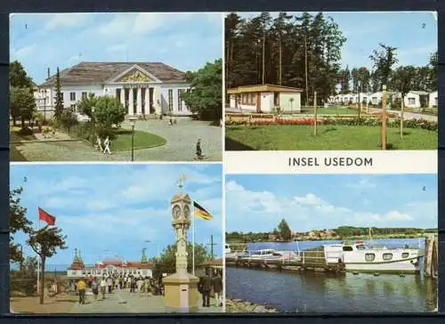 (1305) Insel Usedom / Mehrbildkarte - n. gel. - DDR - Bild und Heimat