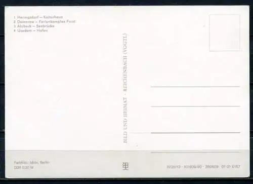 (1305) Insel Usedom / Mehrbildkarte - n. gel. - DDR - Bild und Heimat