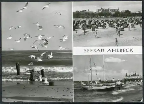 (1284) Seebad Ahlbeck / Mehrbildkarte s/w - gel. - DDR