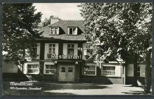 (1233) Wandlitzsee / HO-Gaststätte "Strandbad" / Echt Foto - gel. - DDR - Graphokopie HS