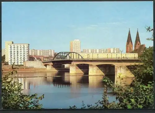 (1191) Frankfurt (Oder) / Blick von der VR Polen / Brücke der Freundschaft - n. gel. - DDR - Bild und Heimat