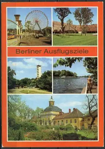 (1156) Berliner Ausflugsziele / Mehrbildkarte - n. gel. - DDR - Bild und Heimat