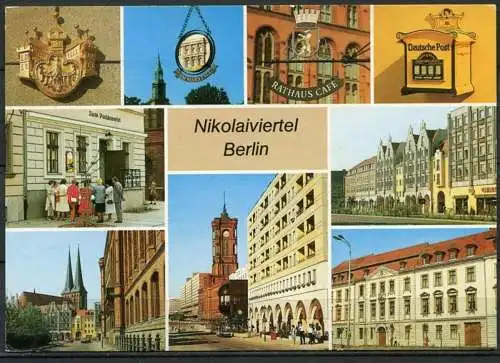 (1111) Nikolaiviertel Berlin / Mehrbildkarte - gel. 1989 - DDR - Bild und Heimat