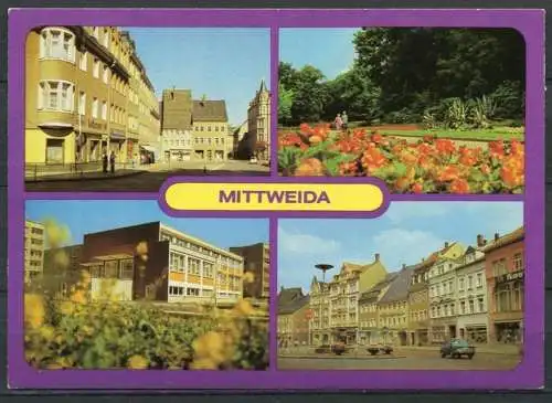 (1051) Mittweida / Mehrbildkarte / Pkw Skoda - n. gel. - DDR - Bild und Heimat