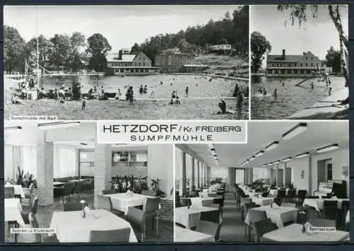 (1030) Hetzdorf / Sumpfmühle / Gaststätte/ Klubhaus / Mehrbildk. s/w - gel. 1987 - DDR - Bild u. Heimat