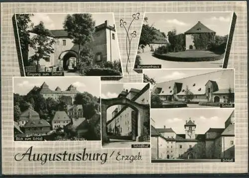 (1014) Augustusburg / Erzgeb. / Mehrbildkarte s/w - gel. 1966 - DDR