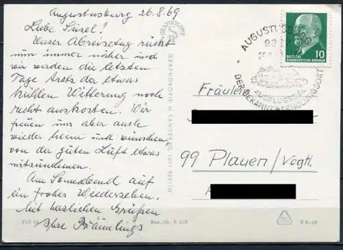 (1013) Augustusburg / Erzgebirge / Mehrbildkarte s/w - gel. 1969 - DDR
