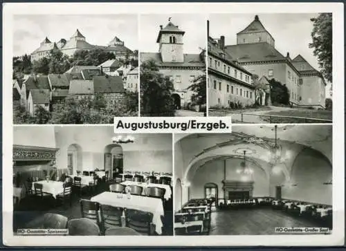 (1012) Augustusburg/ Erzgeb. / Mehrbildkarte s/w  - gel. 1961 - DDR
