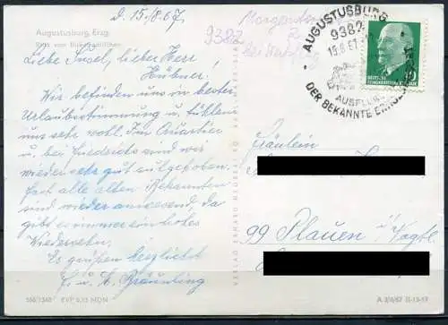 (1008) Augustusburg / Erzg. / Blick vom Birkenwäldchen - gel. 1967 - DDR
