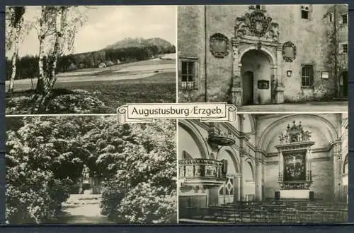(0985) Augustusburg / Erzgeb. / Mehrbildkarte - gel. 1967 - DDR - A 1843  K  5/60  VEB Volkskunstverl. Reichenbach