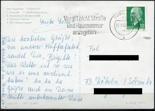 (0964) Oederan / Klein-Erzgebirge / Mehrbildkarte - gel. 1966 - DDR