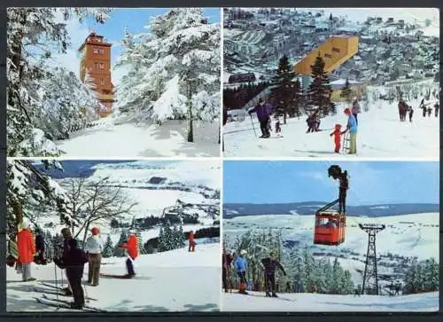 (0931) Oberwiesenthal / Mehrbildkarte u.a. Sprungschanze/ Schwebebahn - gel. 1984 - DDR - Bild u Heimat