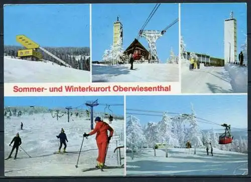 (0930) Oberwiesenthal/ Winter/ Mehrbildkarte - gel. 1985 - DDR - Bild und Heimat