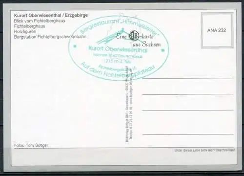 (0909) Kurort Oberwiesenthal/ Erzgebirge - n.  gel. - ANA 232 - Stempel: Bergrestaurant "Himmelsleiter"