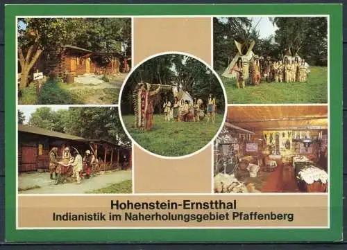 (0856) Hohenstein-Ernstthal (Sachs.) Indianistik / Naherholungsgeb. Pfaffenberg - n. gl. - DDR - B. u. Heimat