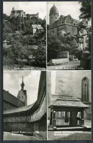 (0846) Schloß Rochsburg/ Mehrbildkarte s/w - Echte Fotografie - n. gel. - DDR - 7253/8463  K 2/67  ERKA
