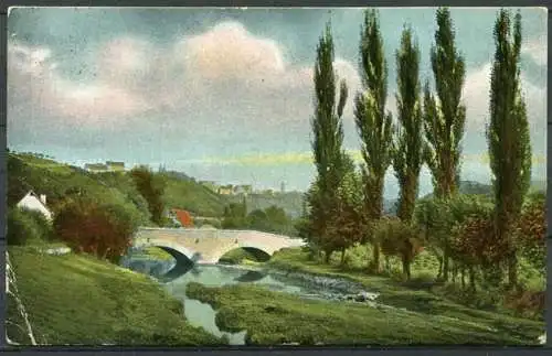 (0833) Landschaft bei Burgstädt? / Brücke - gel. 1918 - N 09. I - Stempel: Burgstädt