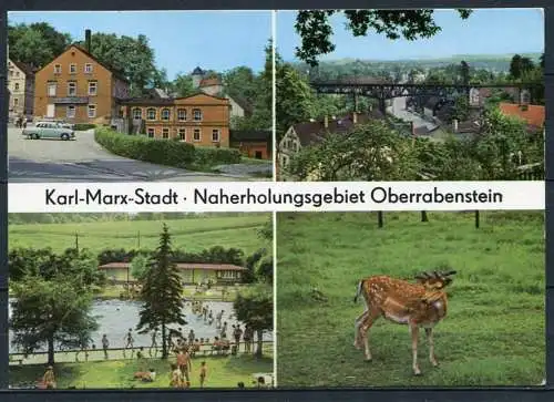 (0813) Karl-Marx-Stadt/ Naherholungsgebiet Oberrabenstein/ Mehrbildkarte - gel. - DDR - Bild und Heimat