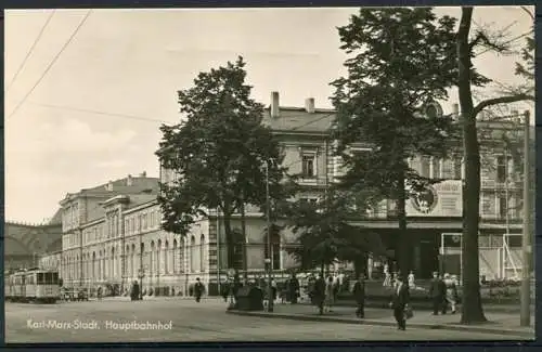 (0764) Karl-Marx-Stadt/ Hauptbahnhof/ Bahnhof/ Straßenbahn - gel. ca. 1960 -  DDR