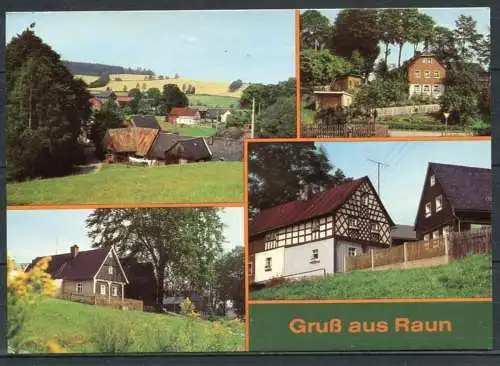 (0758) Gruß aus Raun/ Mehrbildkarte - gel. 1990 - DDR - Bild und Heimat    01 14 0658/13