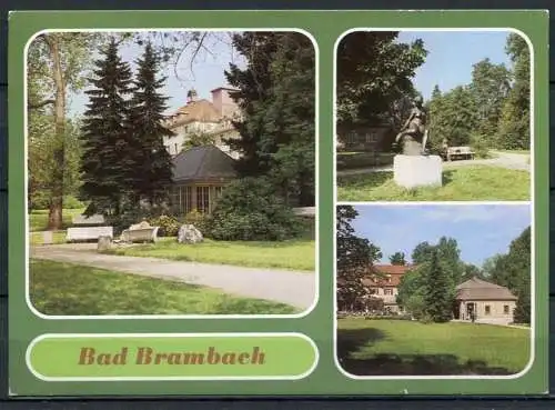 (0755) Bad Brambach/ Mehrbildkarte - gel. 1989 - DDR - Bild und Heimat   01 14 0935/13