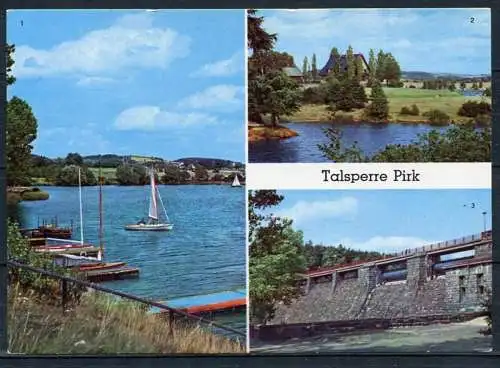 (0721) Talsperre Pirk/ Mehrbildkarte - n. gel. - DDR - Bild und Heimat  A1/1434/86  01 14 0192/13