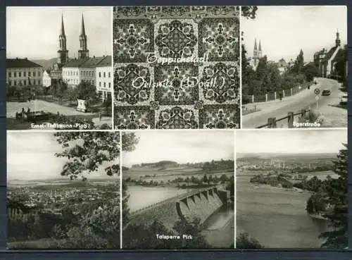 (0716) Teppichstadt Oelsnitz (Vogtl.)/ Mehrbildkarte s/w - gel. 1970 - DDR - Dick-Foto-Verlag, Erlbach