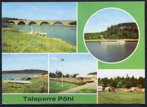(0704) Talsperre Pöhl/ Mehrbildkarte - gel. - DDR - Bild und Heimat  A1/359/81  01 14 0552
