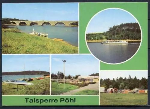 (0703) Talsperre Pöhl/ Mehrbildkarte - n. gel. - DDR - Bild und Heimat  A1/2927/82  01 14 0552