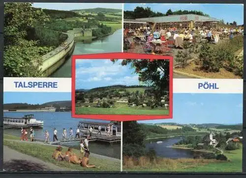 (0702) Talsperre Pöhl/ Mehrbildkarte - n. gel. - DDR - Bild und Heimat  A1/320/81  01 14 0442
