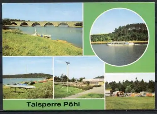 (0700) Talsperre Pöhl/ Mehrbildkarte - n. gel. - DDR - Bild und Heimat   A1/2927/82  01 14 0552