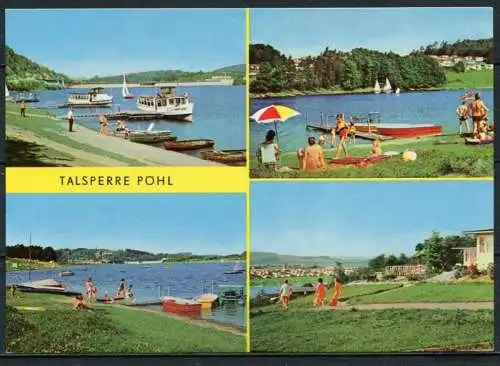 (0698) Talsperre Pöhl/ Schiffe/Dampfer / Mehrbildkarte - n. gel. - DDR - Bild und Heimat  A1/319/81  01 14 0215