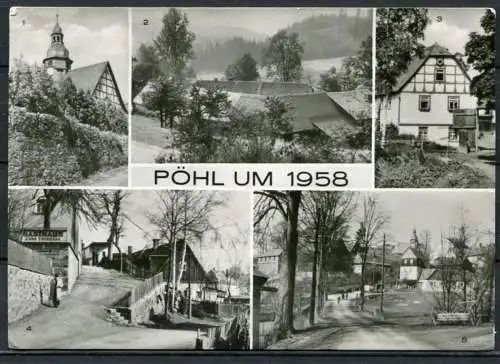 (0696) Pöhl um 1958/ Mehrbildkarte s/w - gel. 1974 - DDR - Bild und Heimat  438/74  01 14 14 113