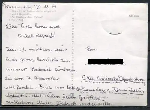 (0696) Pöhl um 1958/ Mehrbildkarte s/w - gel. 1974 - DDR - Bild und Heimat  438/74  01 14 14 113