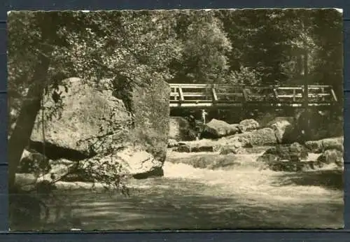 (0695) Partie im Triebtal (Vogtl. Schweiz)/ bei Jocketa/ Fluss/Felsen - gel. 1963 - DDR - 246/57