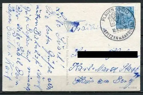 (0681) Plauen i. Vogtl./ Touristenhaus/ Tenneraberg - gel. 1955 - DDR - ERKA   A 115/54