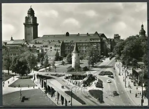 (0670) Plauen i. Vogtl. /Otto-Grotewohl-Platz/ Straßenbahn - gel. 1972 - DDR - K 1/70  Nr. 8090