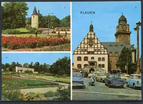 (0664) Plauen/ Mehrbildkarte/ Oldtimer - gel. 1975 - DDR - Bild und Heimat  A 1/74/75-280164  01 14 0143