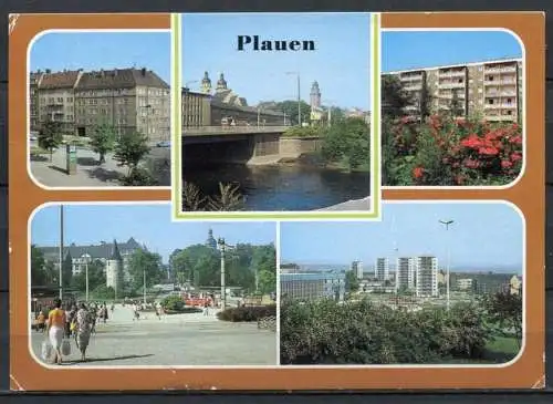 (0662) Plauen/ Mehrbildkarte - gel. 1987 - DDR - Bild und Heimat   A1/1353/86  01 14 0672/33