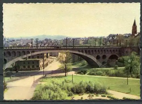 (0661) Plauen (Vogtl.)/ Ebertbrücke/ Brücke/Viadukt - gel. 1961 - DDR - Bild und Heimat   A 246/60